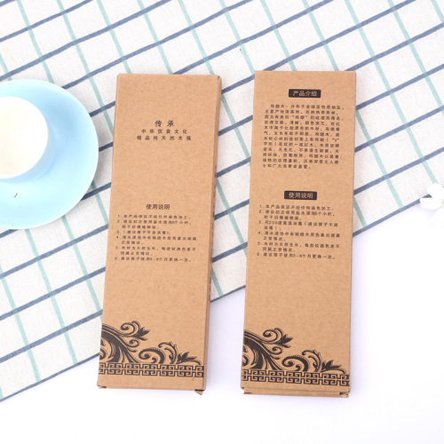 Recycled Kraft Paper Chopsticks Packaging Brown Box