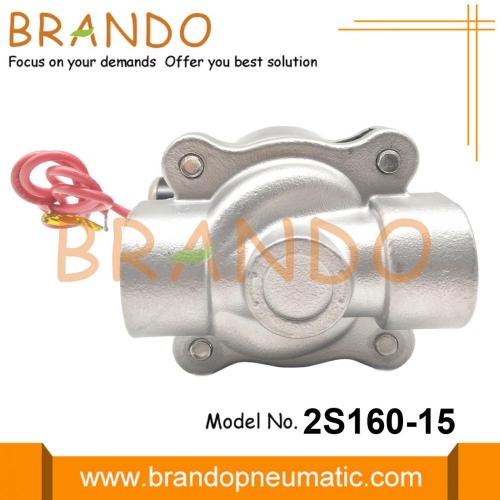 2S160-15 Válvula de solenoide de acero inoxidable de 1/2 &#39;&#39; 110V 220V