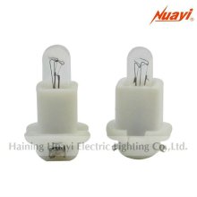 Auto indicator light bulb T5 B8.4D, automotive dashboard light bulb, miniature instrument bulb