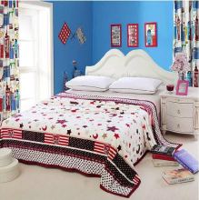 100 polyester print flannel blanket