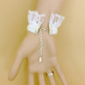 Mariée au Crochet bracelets avec pendentif perles Daisy Flower Ring