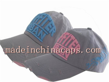 3 D embroidery washed baseball cap