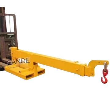 Telescopic Boom Lift Extendable Forklift Jib Fork Mounted Crane Attachment