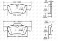 Pastilha de freio de Mercedes-Benz S500/R350/R280/R320 D1122