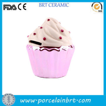 Promotional gift ceramic ice cream coin bank