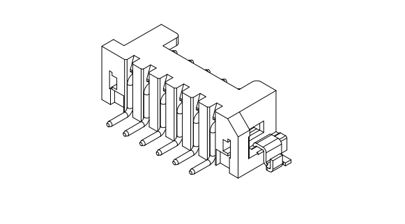 2,00mm Pitch 90 ° Connector τύπου SMT SMT