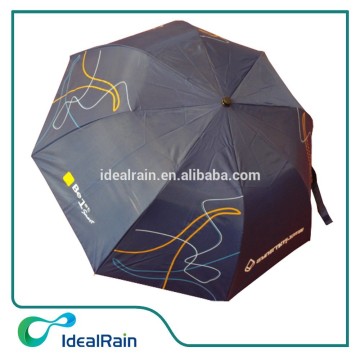 2 fold own logo on umbrella for giveaways gifts