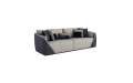 Kulit Modern 3-Seater Sofa Set Sofa Bingkai Kayu