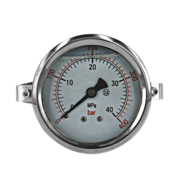 U support Shockproof pressure gauges with back connection
