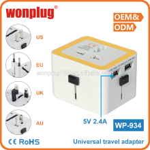 Thailand travel charger adapter for cell phone Plug Adapter high speed 2.4A USB charging