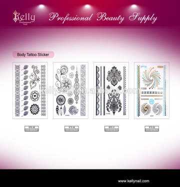 Shapes of Temporary Body Tattoo Sticker Metallic Body Tattoo Sticker