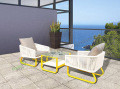 Tangan tenunan UV-tahan PE Rattan Outdoor Lounge