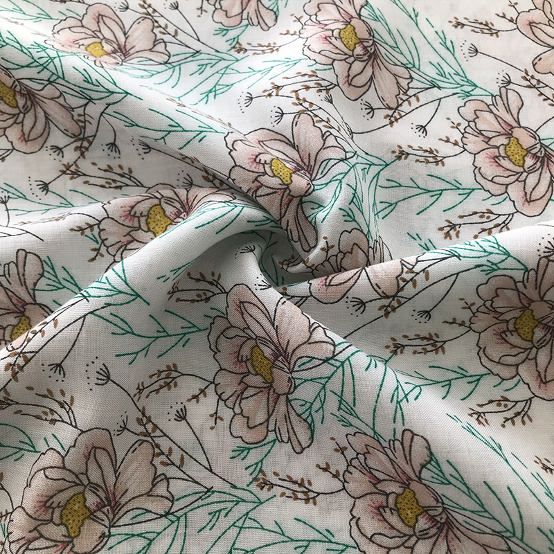 Neues Design floraldrucker Stoff Rayon Stoff Los in Shaoxing für Kleid