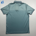 light cyan stripes golf polo shirt for men