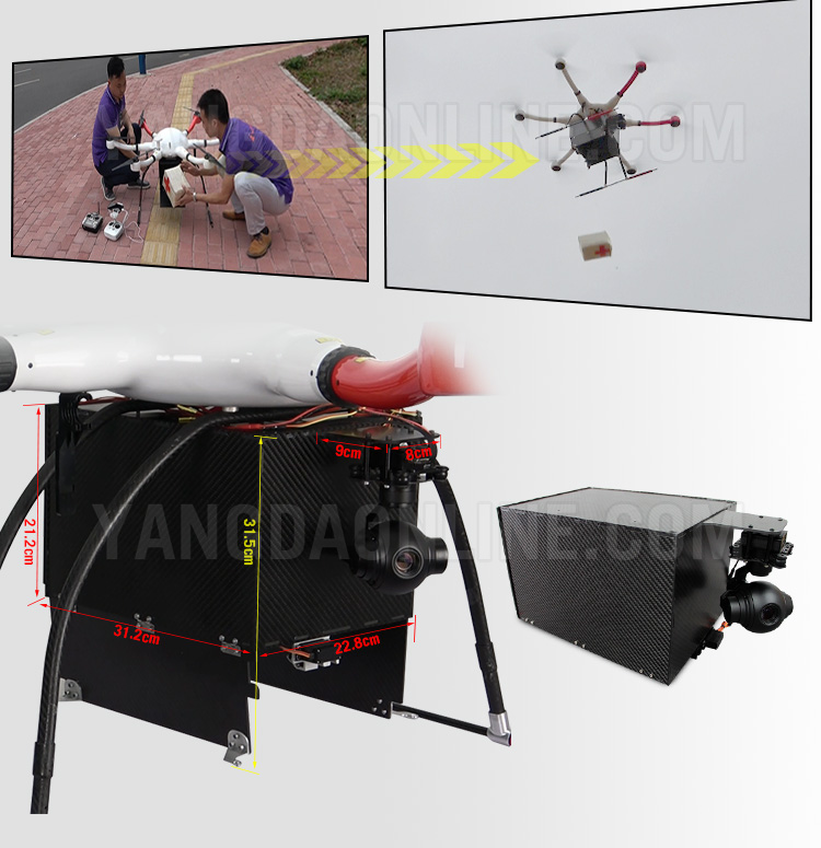 UAV delivery box for remote rescue and emergence
