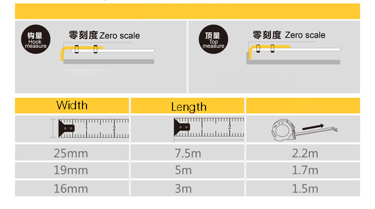 Wholesale Cheap Popular New Designed High Visibility Blade Marking Steel Tape Measure with Blade Lock