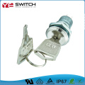 12mm off-on Latching key electrical switch lock