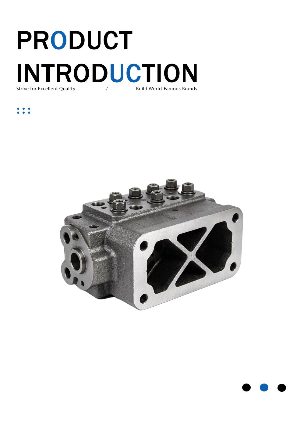 Литье блока гидравлических клапанов из серого чугуна Gray Iron Hydraulic Valve Block Casting