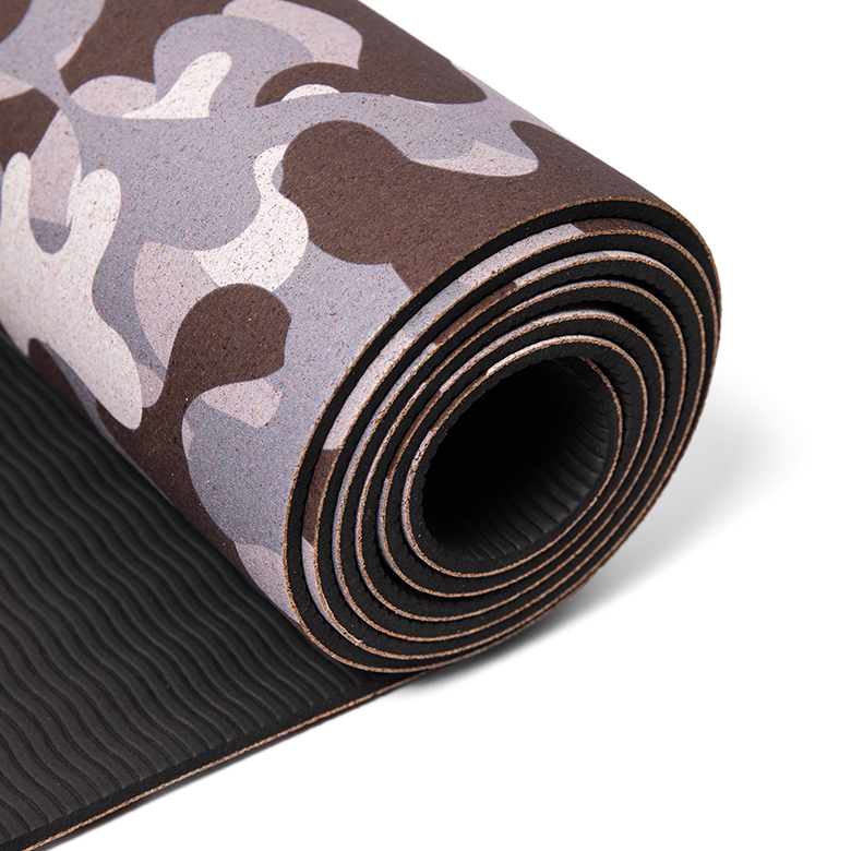 multi color anti fatigue private label laminated double layer exercise tpe camouflage yoga mat