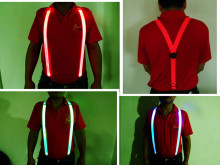 LED Suspenders Adjustable Elastic Suspenders Glow in Dark Suspenders Hot Sell