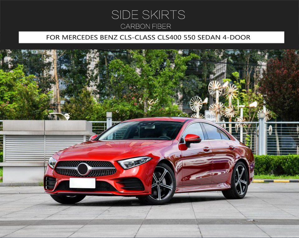 CLS400 CLS550 Carbon Fiber C257 Side Skirts Extinision for Mercedes Benz CLS AMG Sedan 4-Door 2018-2019