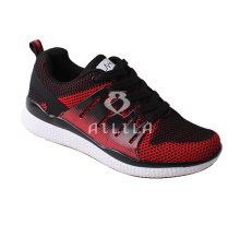 Cemented mesh cushioned athletic shoes