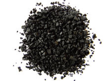 Low ash content granular carbon