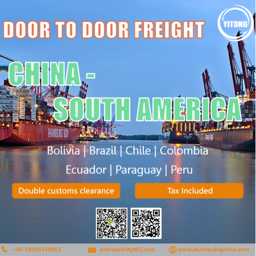 Internationale deur tot deur vracht van Shenzhen naar Zuid -Amerika