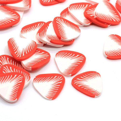 High Quality 22MM 100Pcs Strawberry Polymer Clay Fruit Slice Sprinkles Large Clay Strawberry Fruit Nail Art Slices Slime Charms