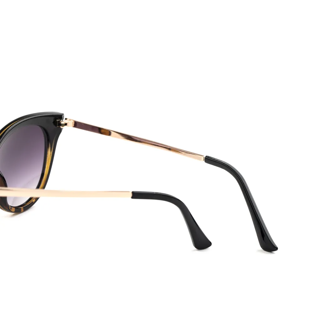 New Smart Design Cat Eye PC Farme Metal Temple Sunglasses