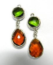 925 Sterling silver Peridot hydro Gemstone Earring