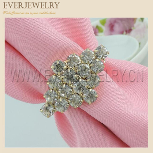 Кристалл Rhinestone Модное кольцо для салфеток