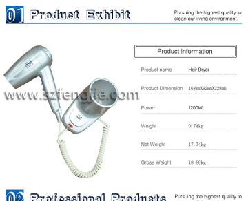good quality and good price hair dryer professional hotel wall hanging