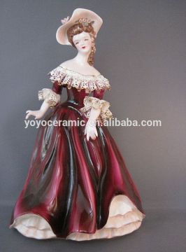 Fashion lady ceramic decorations for evening dresses