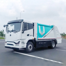E garbage compactor truck