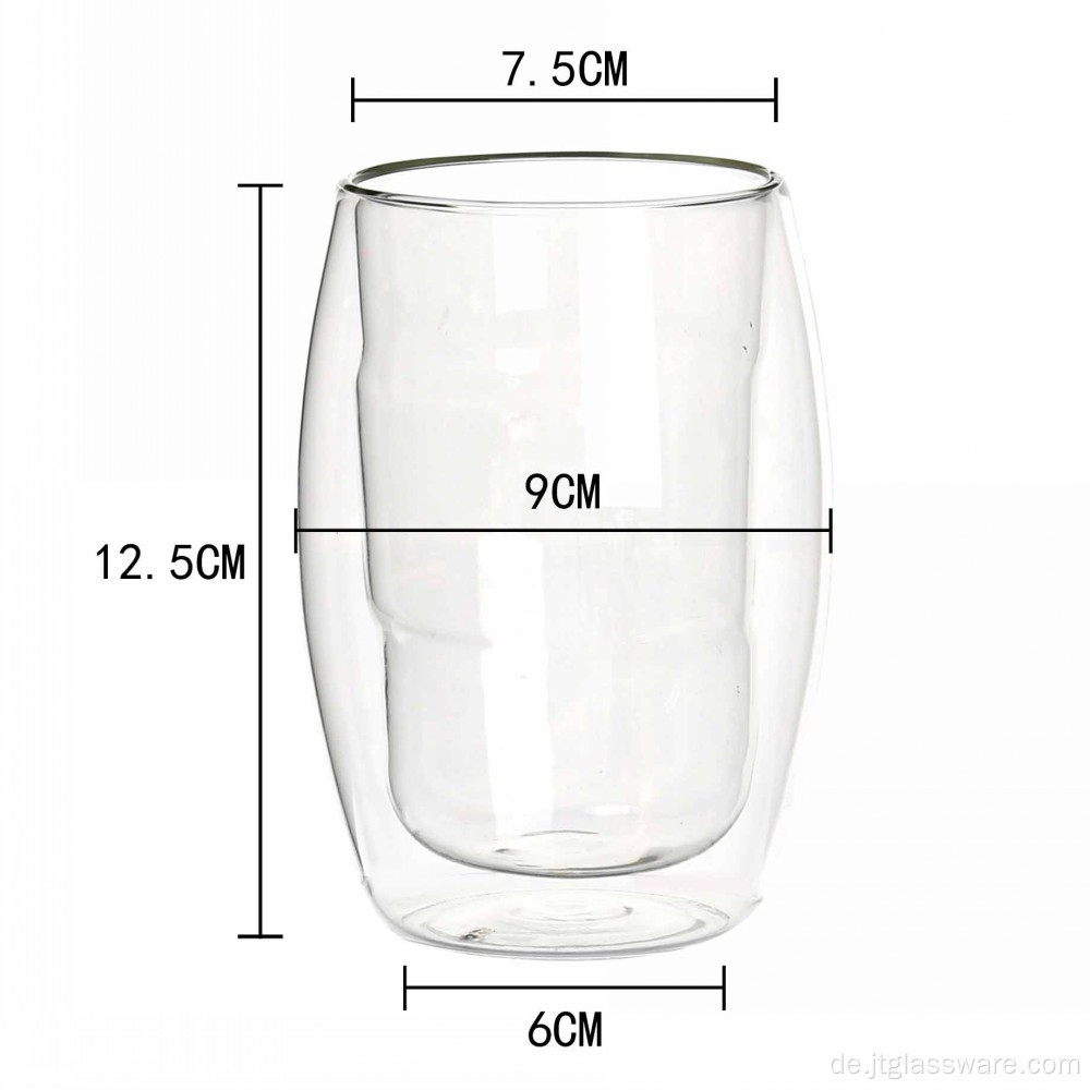 Zweiwandige Teetassen aus hochwertigem Glas