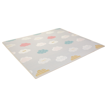 Waterproof Silk Fabric Surface XPE Foam Roll Play Mat for Kids