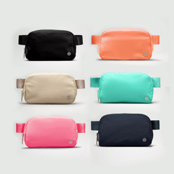 Lulu Belt Bag: Mini Black Crossbody Yoga Gym Waist Pack
