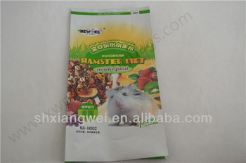 side gusset pet food bag for hamster