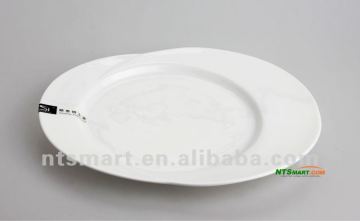 elegant pure white porcelain plates for restaurant and & hotel