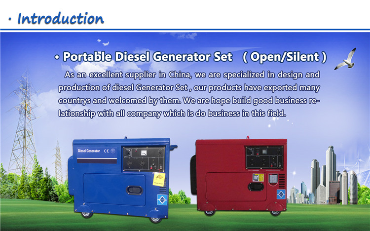 busy season CE ISO 5-7kw small diesel genset 50hz 3phase marine use