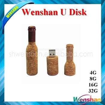 eco-friendly wooden paper bottle usb flash drive