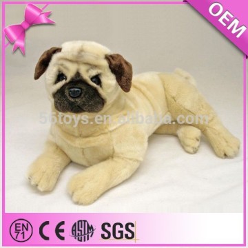 Custom made lifelike stuffed dog toy, dog pug stuffed plush toy, furry dog toy