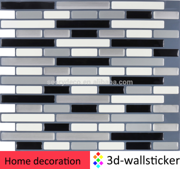 Stick on backsplash tiles, 11x9.25 inch oblong peel and stick tile