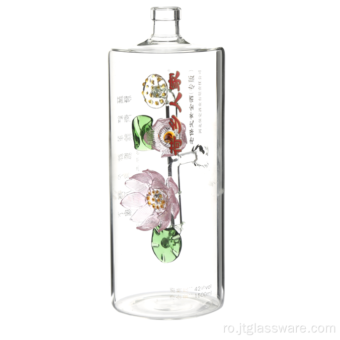 Sticla de sticla de vin cu forma unica Sticla de 1 litru de lichior