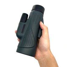 Compact 10x50 Outdoor Monocular Telescope with Wide Field of View, Twist-up Eyecups & Waterproof Design