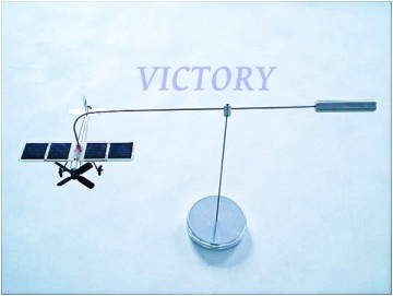 Eco-friendly Solar Airplane Toy on Pedestal, Solar Aircraft Toy