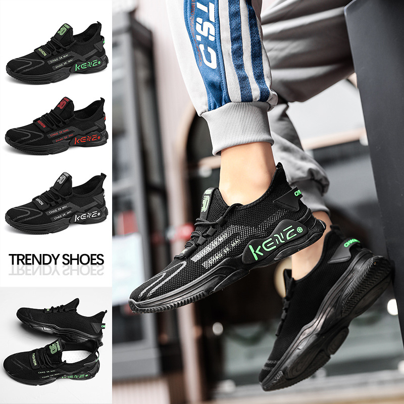 2021 spring new leisure breathable shoes men's fashion running shoes comfortable and durable high quality mesh sports shoes