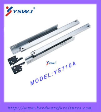 3-Fold Clip-on Concealed Drawer Slide Runner System Full Extension YS710A