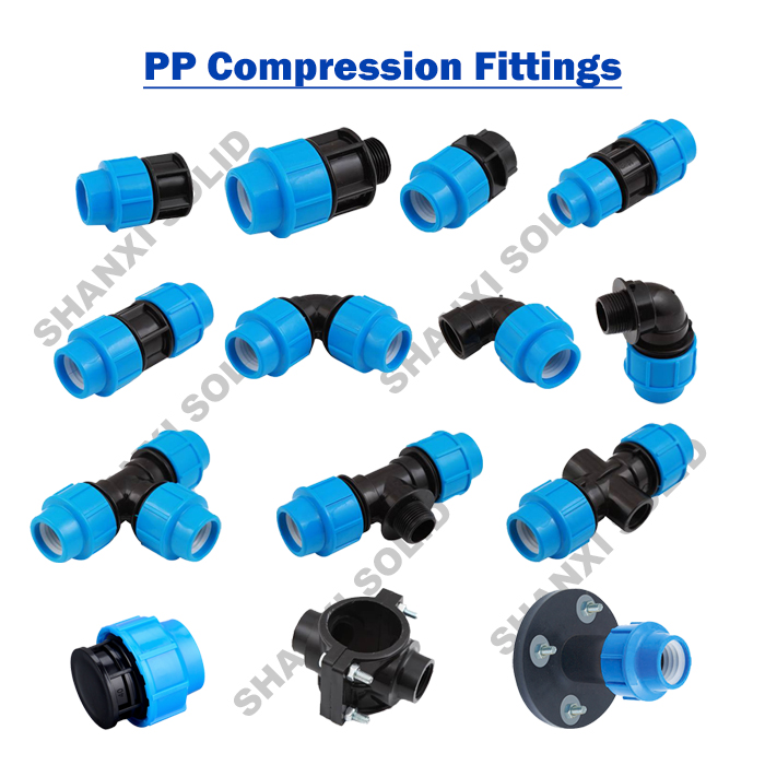 Reliable PP Compression End Cap Fitting Systems